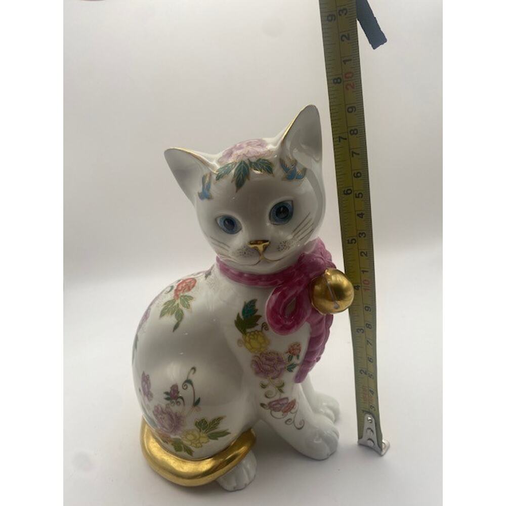 Franklin Mint Royal Kitten of Prosperity 1988 Hand Painted Porcelain Cat Japan - Picture 5 of 5